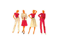 Vogue 8045 Loose Fit, Unlined Jacket, Top, Bias Flared Skirt and Tapered Pants, Sewing Pattern Size 14