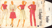 Vogue 8045 Loose Fit, Unlined Jacket, Top, Bias Flared Skirt and Tapered Pants, Sewing Pattern Size 14