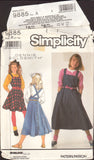 Simplicity 9885 Dennis Goldsmith Girl's Crossover Back Jumper in Two Lengths and Knit Top, Sewing Pattern Size 7-14