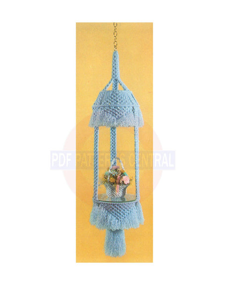 Vintage 70s "Blue Diamonds" Display Hanger Pattern Instant Download PDF 2 pages plus 6 pages of extra instructions