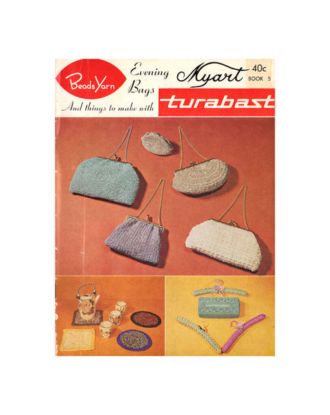 Myart Book 5 Evening Bags Turabast - 60s Crochet Patterns - Instant Download PDF 20 pages