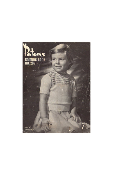 Patons Knitting Book 269 - 50s Knitting Patterns for Children Instant Download PDF 20 pages