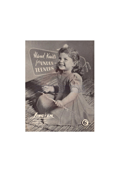Lincoln Book 153 Knitting Book - Hand Knits for Under-teeners Instant Download PDF 20 pages
