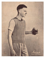 Lincoln 447 Hand-Knits for Youths - 40s Knitting Patterns for Young Men Instant Download PDF 16 pages