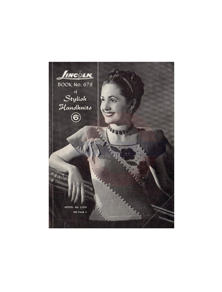 Lincoln 678 - 40s Knitting Patterns for Women's Jumpers, Blouse, Twin Set Instant Download PDF 20 pages