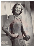 Lincoln 678 - 40s Knitting Patterns for Women's Jumpers, Blouse, Twin Set Instant Download PDF 20 pages