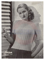 Lincoln 678 - 40s Knitting Patterns for Women's Jumpers, Blouse, Twin Set Instant Download PDF 20 pages