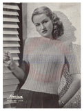 Lincoln 678 - 40s Knitting Patterns for Women's Jumpers, Blouse, Twin Set Instant Download PDF 20 pages