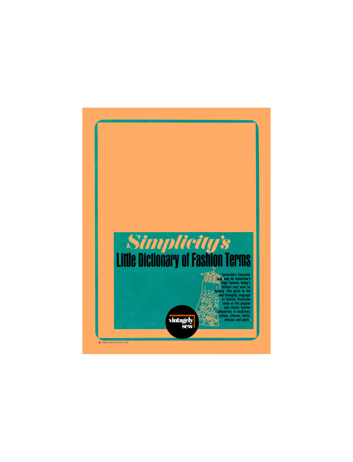 60s Little Dictionary of Fashion Terms and Silhouette Shape Up By Simp –  Patterns Central