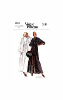 70s Boho Dress or Pantdress with Full or Half Bishop Sleeves, Bust 32.5" (83 cm) or 34" (87 cm), Vogue 8466, Sewing Pattern Reproduction