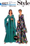 70s Evening Caftan with Godet Sleeves, Bust 32.5"  (83 cm), 34" (87 cm) or 36" (92 cm), Style 4927, Vintage Sewing Pattern Reproduction