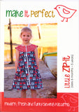 Make It Perfect - Little Zip-it Sewing Pattern, Girls' Dress, Size 6 months-5 years, Uncut, Factory Folded