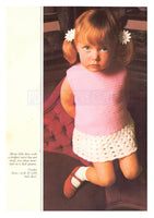 Little Girl's Crochet Dress and Skirt Pattern Instant Download PDF 3 pages