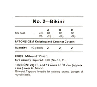 Patons Gem 65 - Knitting and Crocheting Patterns for Bikinis and Cover-up - Instant Download PDF 4 pages