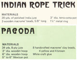 Two vintage 70s Indian Rope Trick + Pagoda Plant Hanger Patterns Instant Download PDF 2 +2 pages
