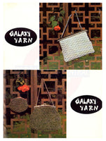 Myart Book 13 Galaxy Yarn - 60s Knitting and Crocheting Handbag Patterns - Instant Download PDF 12 pages
