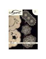 Myart Book 3 Crochet Edges Handkerchiefs Doyleys - 50s Crochet Patterns - Instant Download PDF 20 pages