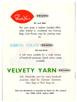 Myart Book 8 Knit & Crochet Ribbon Straw - 60s Knitting and Crochet Patterns for Purses and More - Instant Download PDF 16 pages