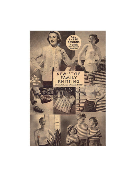 New-Style Family Knitting - 50s Knitting Patterns Instant Download PDF 16 pages