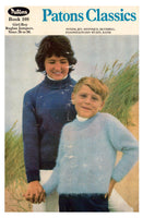 Patons 108 - Knitting Patterns for Girls' and Boys' Raglan Sweaters/Jumpers - Instant Download 20 PDF pages