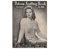 Patons 161 - 40s Knitting Patterns for Women's Clothing Instant Download PDF 20 pages