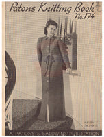 Patons 174 - 40s Knitting Patterns for Women's Bed Jackets and Robe Instant Download PDF 20 pages