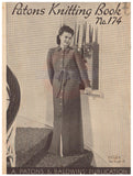 Patons 174 - 40s Knitting Patterns for Women's Bed Jackets and Robe Instant Download PDF 20 pages
