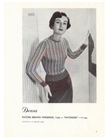 Patons 319 - 50s Knitting Patterns for Women's Jumpers, Sweaters, Vests and Cardigans, Instant Download PDF 16 pages
