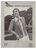 Patons 334 - 40s Knitting Patterns for Women's Sweaters and Cardigans Instant Download PDF 16 pages