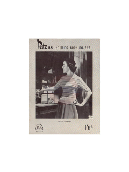 Patons 363 - 40s or 50s Knitting Patterns for Women's Jumpers, Sweaters and Cardigans Instant Download PDF 20 pages