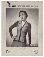Patons 363 - 40s or 50s Knitting Patterns for Women's Jumpers, Sweaters and Cardigans Instant Download PDF 20 pages