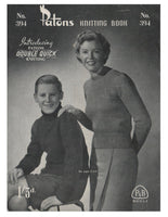 Patons Book 394 - 50s Knitting Patterns for Men Instant Download PDF 16 pages