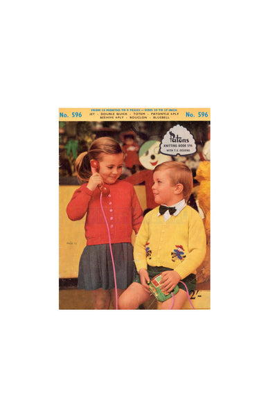 Patons 596 - 50s Knitting Patterns for 18 months to 8 years Year Olds Instant Download PDF 20 pages