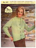 Patons 615 Knitting Book - Knitting Patterns for Women's Sweaters and Jackets - Instant Download PDF 24 pages