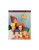 Patons 622 Hats and Collar Sets - Vintage 60s Crocheted and Knitted Hat and Collar Set Patterns - Instant Download PDF 20 pages