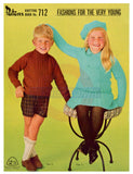 Patons Book 712 Knitting Book - 60s Knitting Patterns for Children's Parkas, Sweaters and Cardigans - Instant Download PDF 24 pages