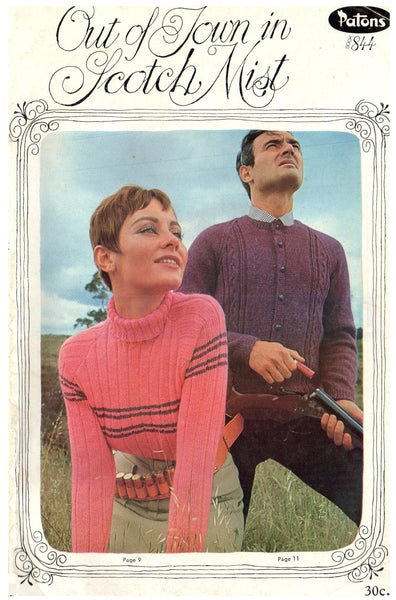 Patons 844 Summertime - Patterns for Knitted Pullovers and Jackets For Men and Women - Instant Download PDF 20 pages