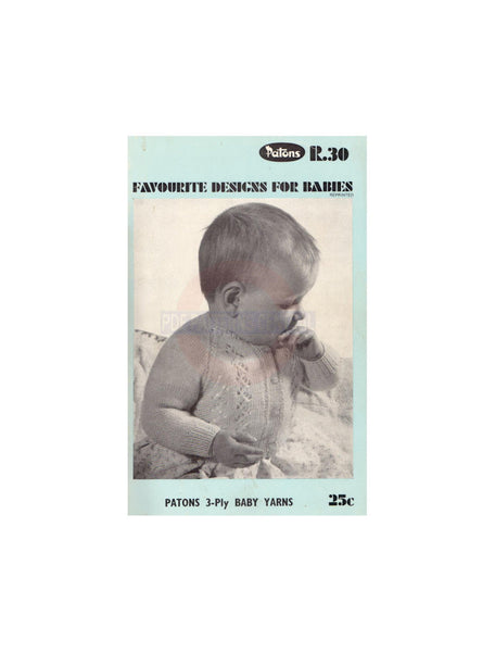 Patons R.30 - Knitting Designs for Babies Instant Download PDF 68 pages