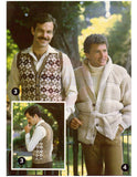 Patons Totem Bluebell Jet 594 - 70s Knitting Patterns for Men's Sweaters/Jumpers, Vests and Cardigans Instant Download PDF 32 pages