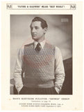 Patons & Baldwin's Knitting Book 122 - 40s Knitting Patterns for Men Instant Download PDF 20 pages