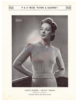 Patons & Baldwins' 128 - 40s Knitting Patterns for Women's Jumpers, Sweaters, Vests and Cardigans, Instant Download PDF 20 pages