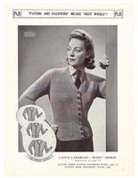 Patons & Baldwins' 128 - 40s Knitting Patterns for Women's Jumpers, Sweaters, Vests and Cardigans, Instant Download PDF 20 pages