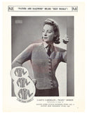 Patons & Baldwins' 128 - 40s Knitting Patterns for Women's Jumpers, Sweaters, Vests and Cardigans, Instant Download PDF 20 pages