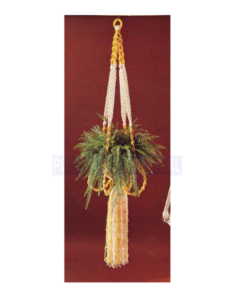 Vintage 70s Macrame Julia's Delight Plant Hanger Pattern Instant Download PDF 3 + 2 pages