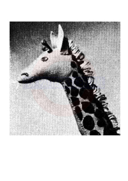 Vintage 50s Felted Toy Giraffe Pattern Instant Download PDF