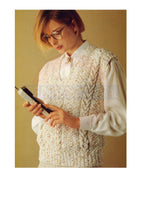1980s Knitted Vest Top Bust Size 30-40 Instant Download PDF 2 pages