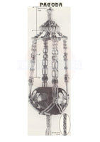 Two vintage 70s Indian Rope Trick + Pagoda Plant Hanger Patterns Instant Download PDF 2 +2 pages