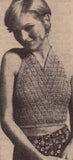 1970s Halter and V-Neck Bust Size 34-36 in Instant Download PDF 5 pages