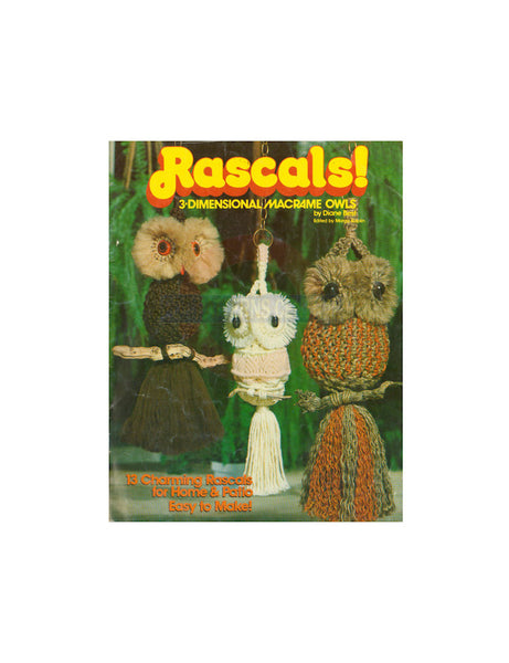 Rascals! - 13 Vintage Macrame Owl Patterns Instant Download PDF 24 pages