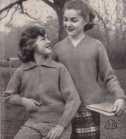 Patons 605 - Knitting Patterns for Girls' Jumpers - Instant Download 20 PDF pages